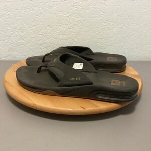 Reef Fanning Mens Flip Flop Sandals Brown Size 12 Bottle Opener Airbag Heel